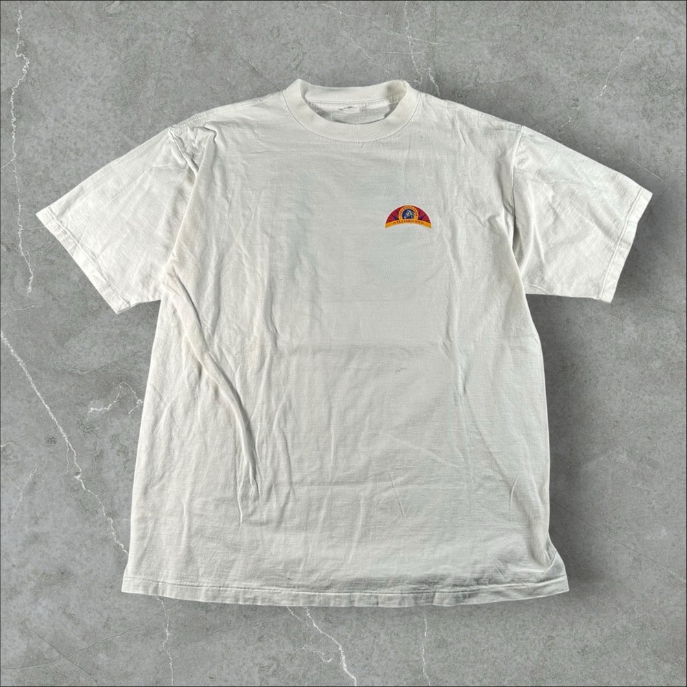 Vintage Keith Haring Shirt Mens XL White 90s Je Rudong Park Sky Tower‎ Rare Art